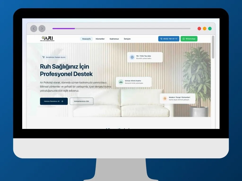 Arı Psikoloji Kurumsal Web Projesi